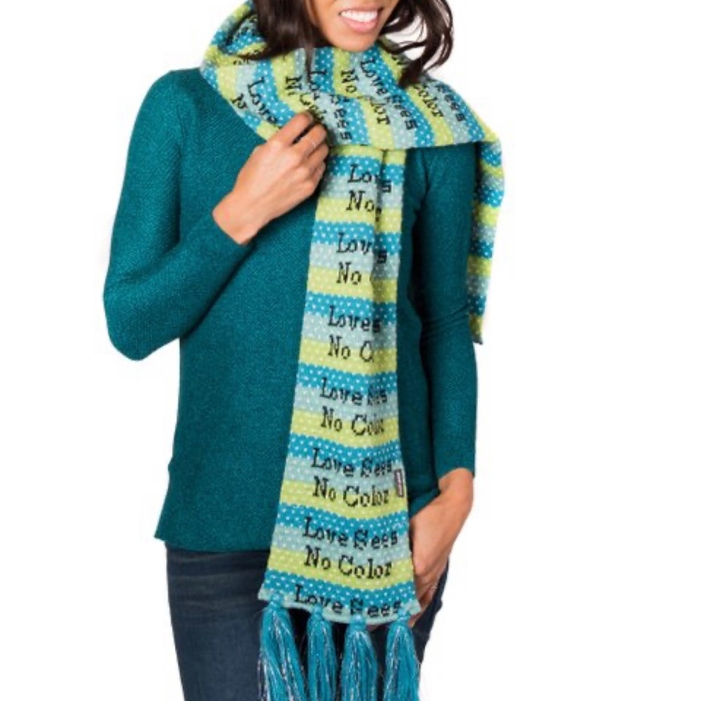 Muk Luks " Love Sees No Color" Long Scarf